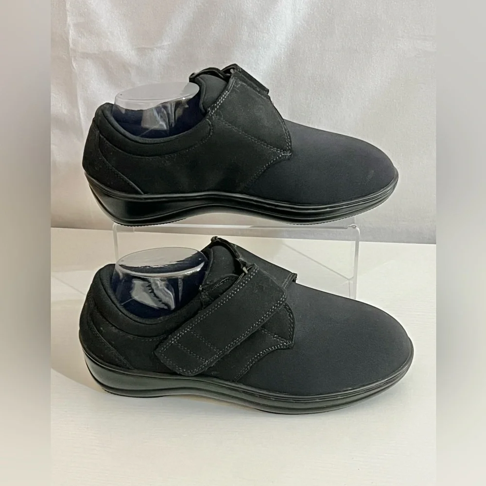 OrthoFeet Ortho-Cushion System Orthopedic Black Shoes Womens 8.5 XX Wide - Picture 2 of 8